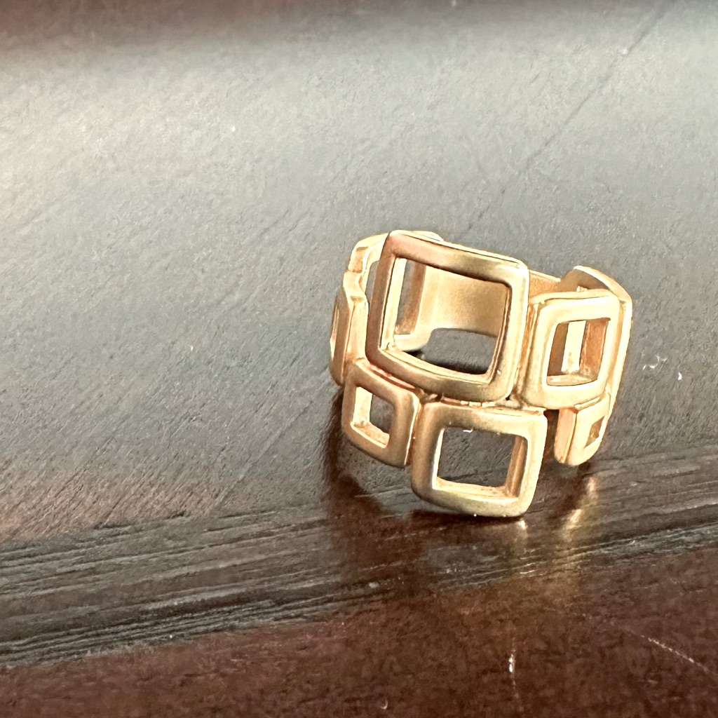 Gold Square Ring